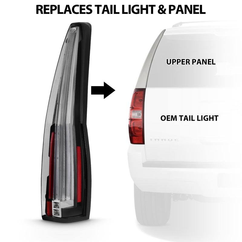ANZO 2007-2014 Chevrolet Tahoe Led Taillights Red/Clear