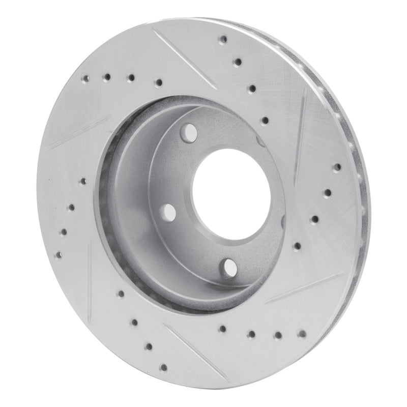 R1 Concepts R1 75-80 Ford Granada Left Rear Drilled & Slotted Silver Brake Rotor