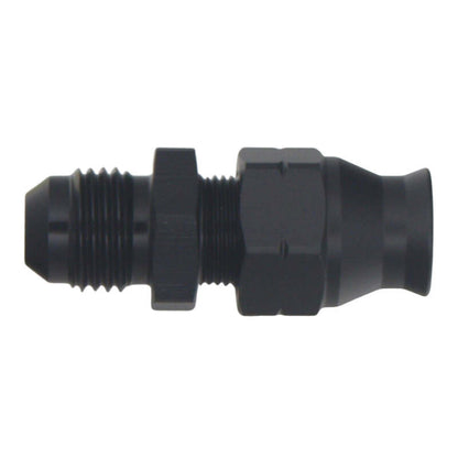 DeatschWerks 6AN Male Flare to 5/16in Hardline Compression Adapter - Anodized Matte Black