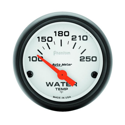 Autometer Phantom 52mm 100-250 Deg F Electronic Water Temp Gauge