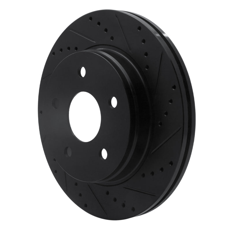 R1 Concepts R1 02-24 Chrysler ASPEN Front Right Drilled & Slotted Black Brake Rotor