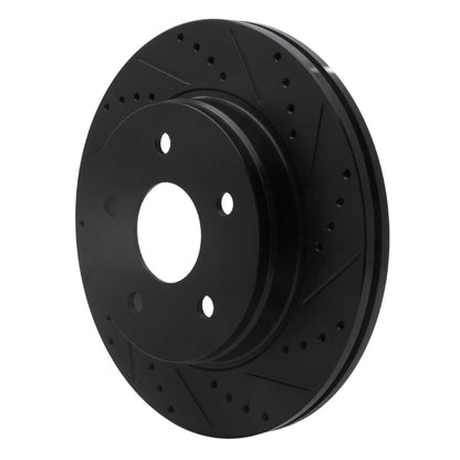 R1 Concepts R1 02-24 Chrysler ASPEN Front Right Drilled & Slotted Black Brake Rotor