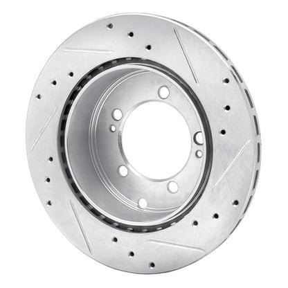 R1 Concepts R1 94-95 Eagle TALON Rear Left Drilled & Slotted Silver Brake Rotor