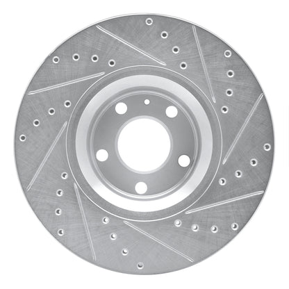 R1 Concepts R1 05-11 Audi A6 (USA/Canada) Front Left Drilled & Slotted Silver Brake Rotor