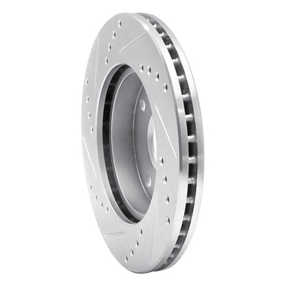 R1 Concepts R1 04-10 Chevrolet Optra (Mexico) Front Right Drilled & Slotted Silver Brake Rotor