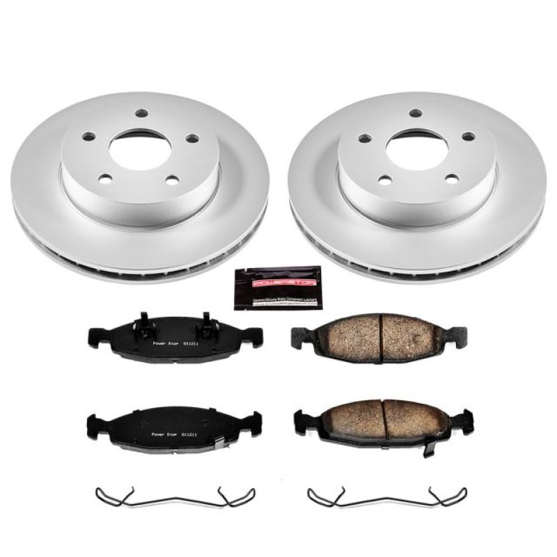 PowerStop Power Stop 99-02 Jeep Grand Cherokee Front Z17 Evolution Geomet Coated Brake Kit