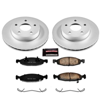 PowerStop Power Stop 99-02 Jeep Grand Cherokee Front Z17 Evolution Geomet Coated Brake Kit