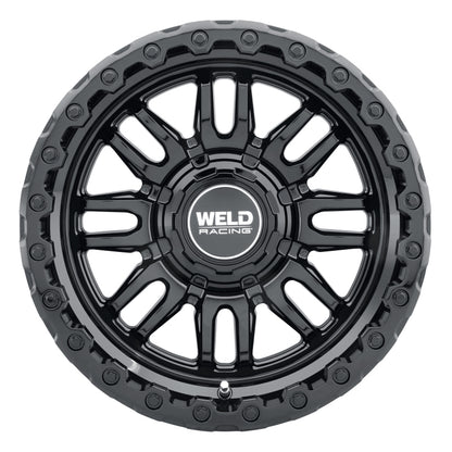 Weld Off-Road Swift 17x9in - 8x180 BP - ET-12 - 124.3mm CB - Gloss Black Wheel & Ring
