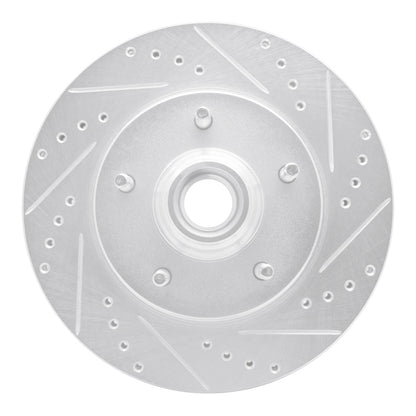 R1 Concepts R1 97-99 Ford F-150 RWD Front Right Drilled & Slotted Silver Brake Rotor