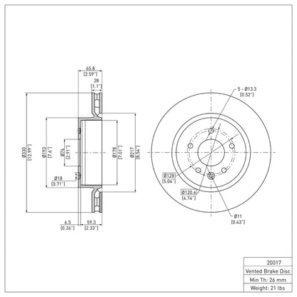 DFC 00-06 Jaguar XJR Rear Brake Rotor