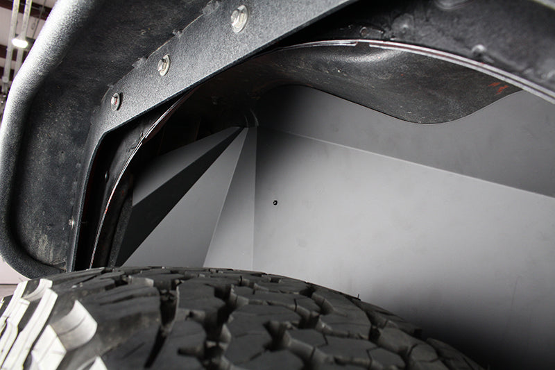 Fishbone Offroad 07-18 Jeep Wrangler JK Aluminum Rear Inner Fenders - Black Powdercoat