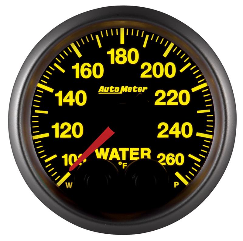 Autometer Elite 52mm 100-260 Degrees F Water Temperature Peak and Warn Gauge w/ Electronic Control