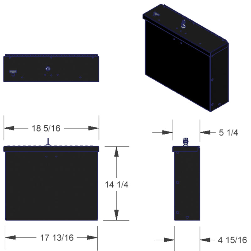 Tuffy Products Tuffy Laptop Computer Lockbox W/ Keyed Lock