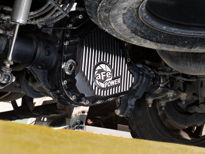 aFe POWER Pro Series Rear Diff Cover Black w/ Machined Fins Ford F-250/350 23-26 (Sterling 11.6)