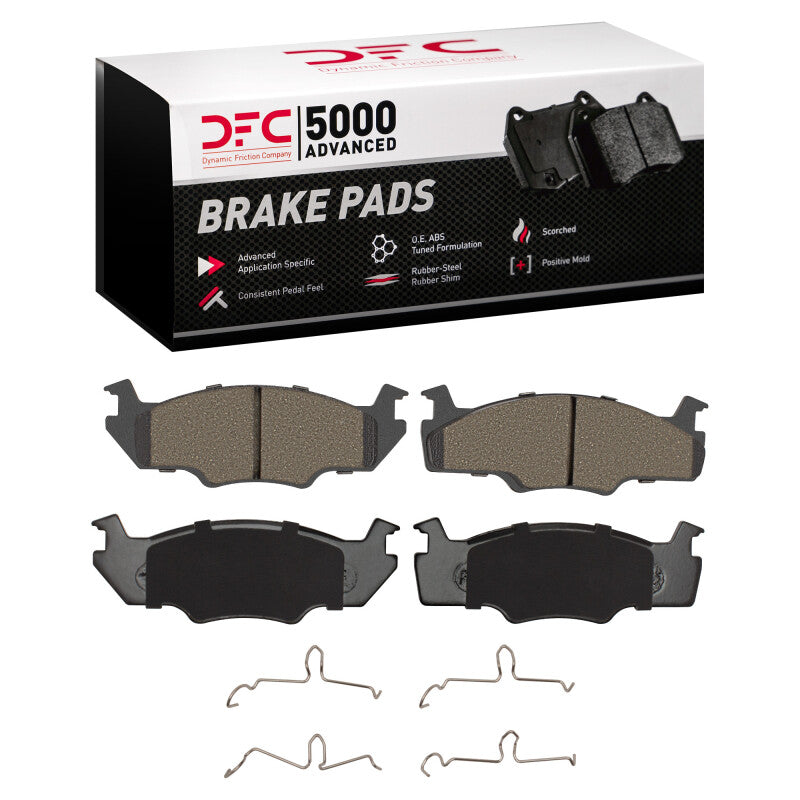 DFC 80-84 Volkswagen Jetta Sedan Front 5000 Advanced Semi Metallic Brake Pads and Hardware Kit