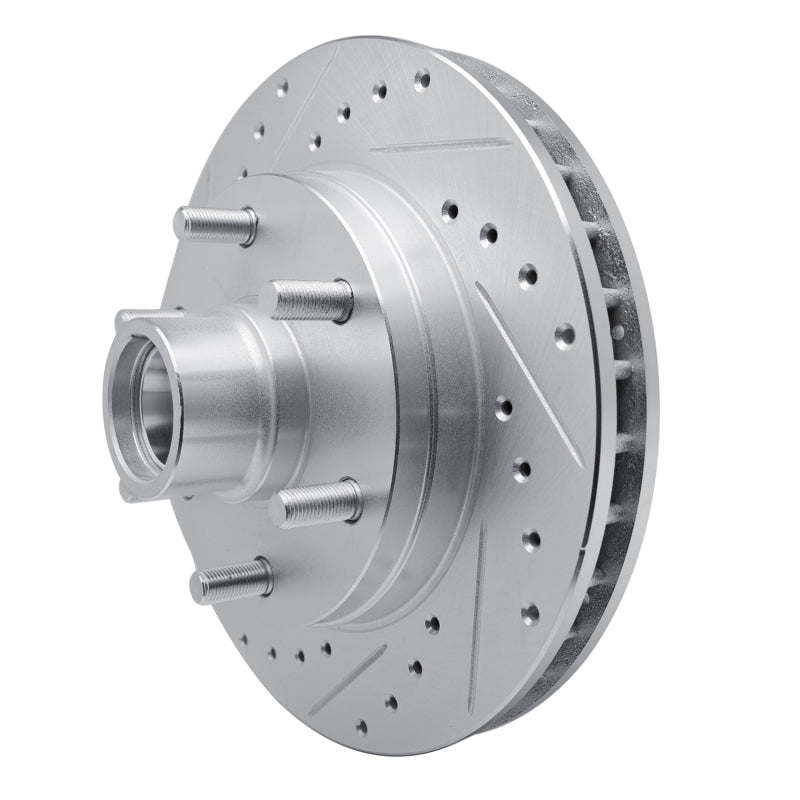 R1 Concepts R1 94-02 Chevrolet Express 2500 Front Left Drilled & Slotted Silver Brake Rotor