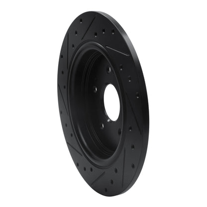 R1 Concepts R1 15-25 Acura TLX Rear Right Drilled & Slotted Black Brake Rotor