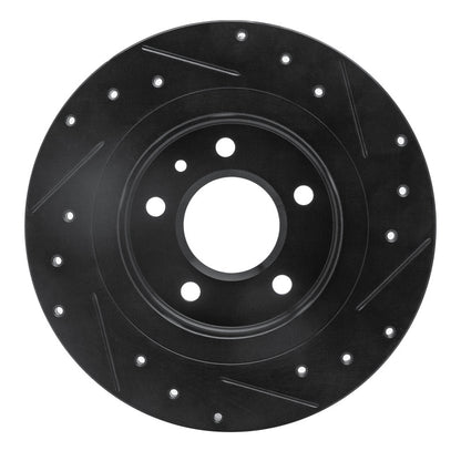 R1 Concepts R1 11-19 Buick Verano Rear Left Drilled & Slotted Black Brake Rotor