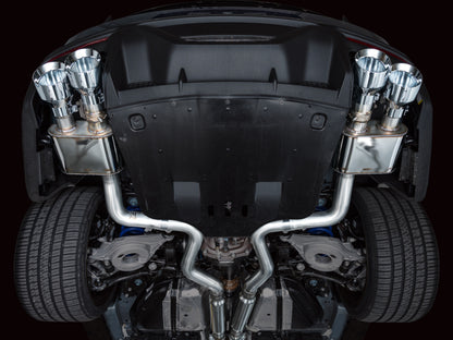 AWE Tuning AWE 2024 Ford Mustang Dark Horse S650 RWD SwitchPath Cat-Back Exhaust w/ Quad Chrome Silver Tips