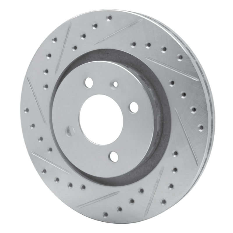 R1 Concepts R1 90-93 Volkswagen Passat (USA/Canada) Front Left Drilled & Slotted Silver Brake Rotor