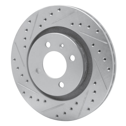 R1 Concepts R1 90-93 Volkswagen Passat (USA/Canada) Front Left Drilled & Slotted Silver Brake Rotor