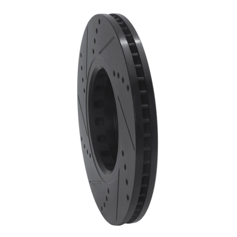 R1 Concepts R1 16-25 Mazda 6 Front Right Drilled & Slotted Black Brake Rotor