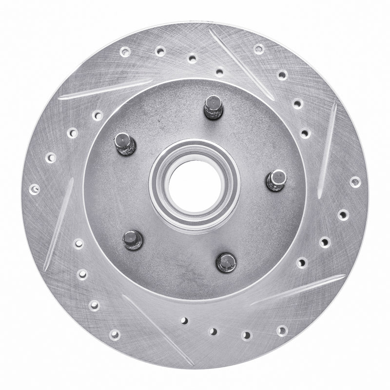 R1 Concepts R1 1983-1997 Ford AEROSTAR Front Right Drilled & Slotted Silver Brake Rotor