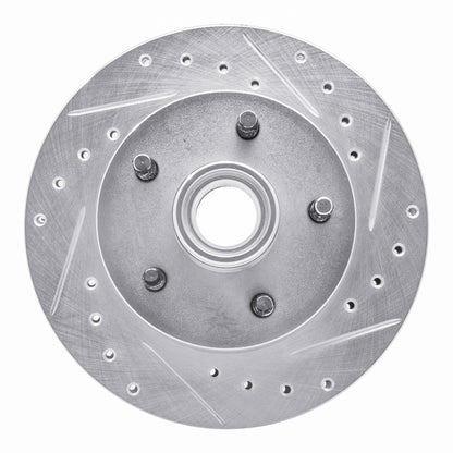 R1 Concepts R1 1983-1997 Ford AEROSTAR Front Right Drilled & Slotted Silver Brake Rotor