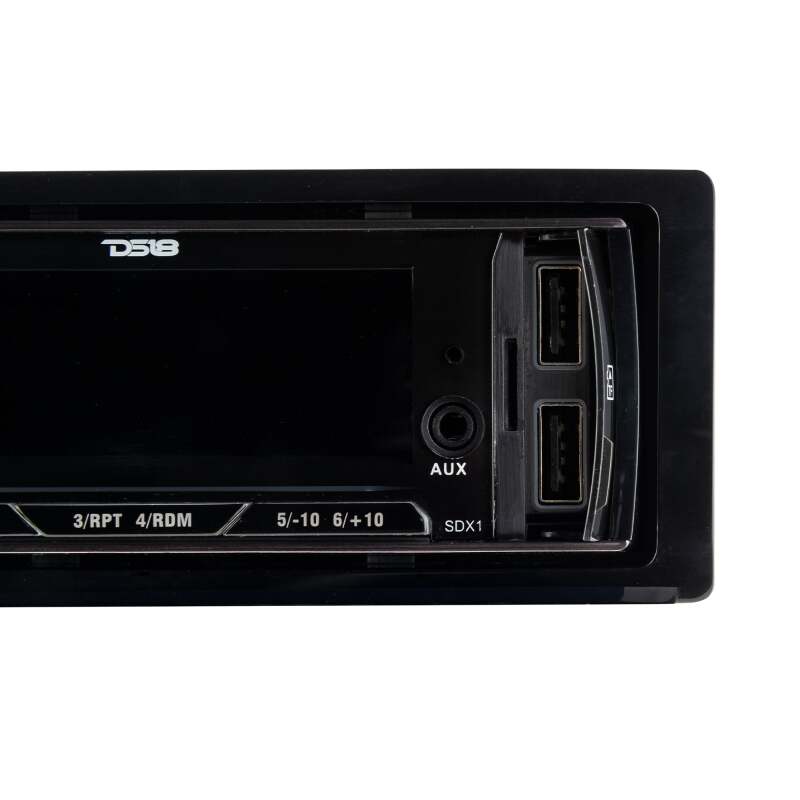 DS18 Single Din Headunit Mech-Less Player Receiver Dual USB 7 Volt Preouts