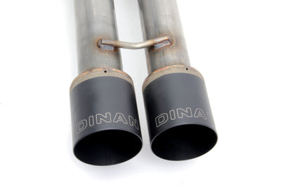 Dinan 14-24 Mini Cooper S (F55) 5-Door Free Flow Axleback Exhaust System - Black Tips