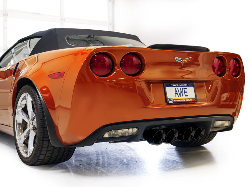 AWE Tuning 05-07 C6 Chevrolet Corvette 6.0L Track Edition Axle-Back Exhaust w/ Diamond Black Tips