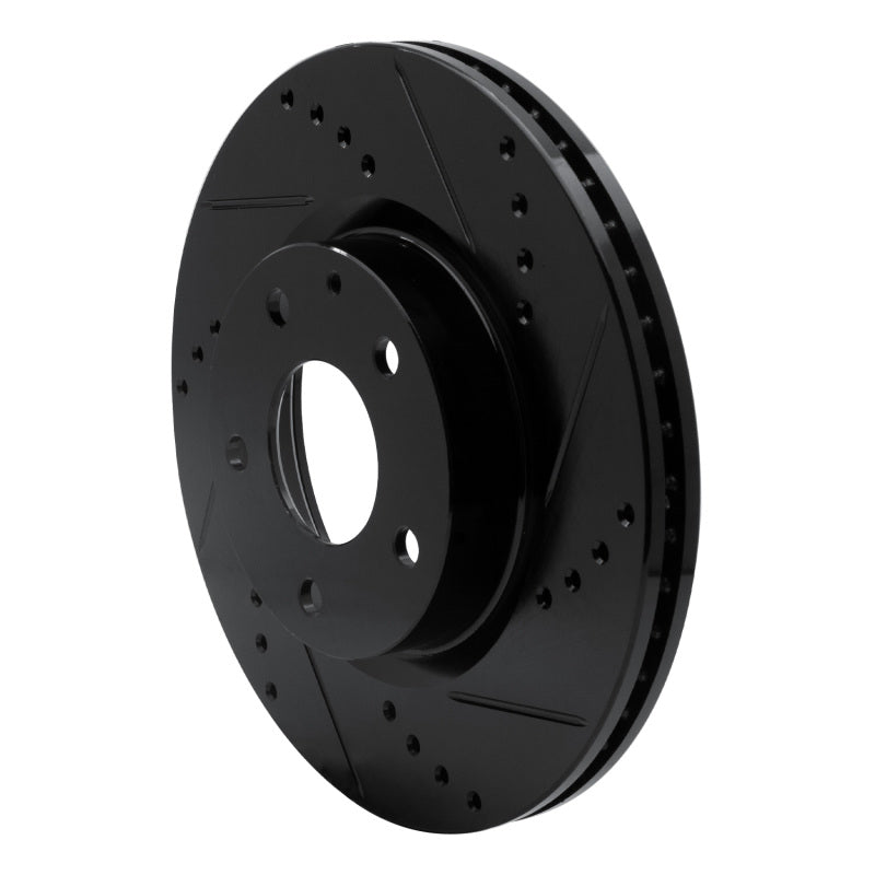 R1 Concepts R1 14-24 Mazda 3 Front Right Drilled & Slotted Black Brake Rotor