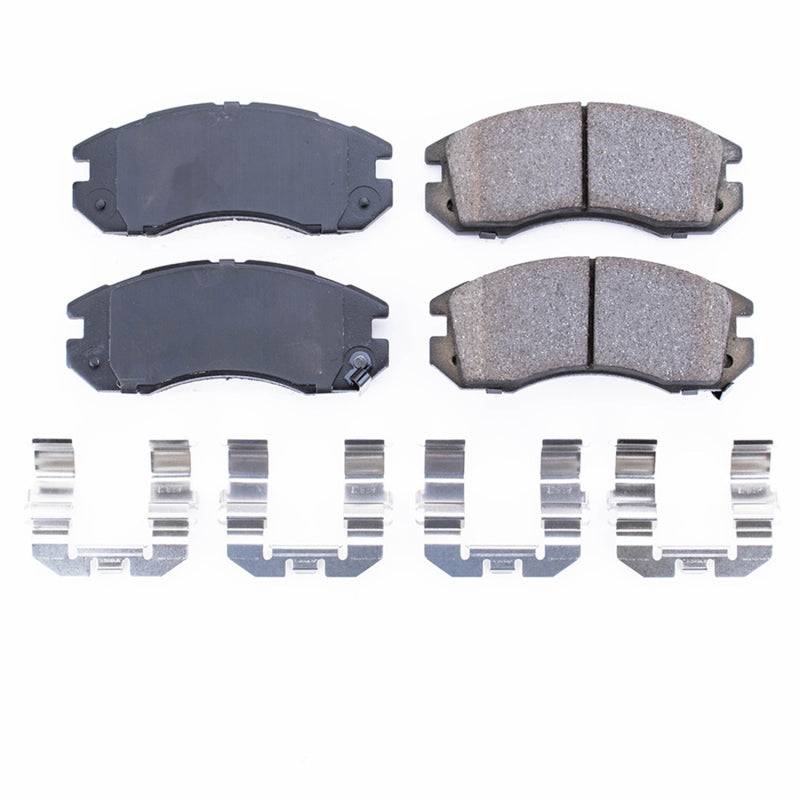 PowerStop Power Stop 93-96 Subaru Impreza Front Z17 Evolution Ceramic Brake Pads w/Hardware