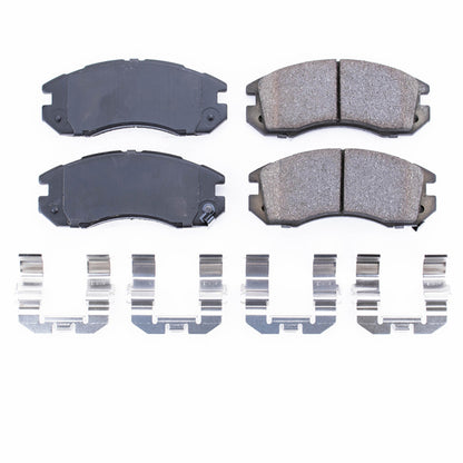 PowerStop Power Stop 93-96 Subaru Impreza Front Z17 Evolution Ceramic Brake Pads w/Hardware