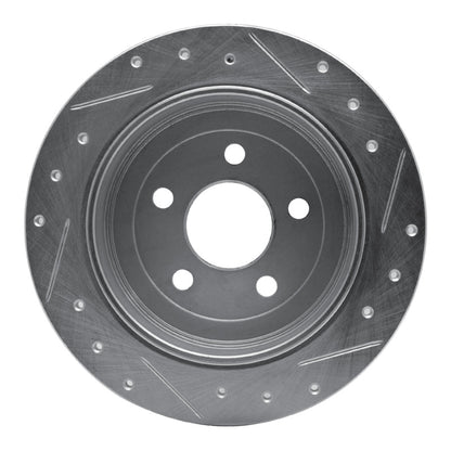 R1 Concepts R1 95-03 Ford Windstar Rear Left Drilled & Slotted Silver Brake Rotor