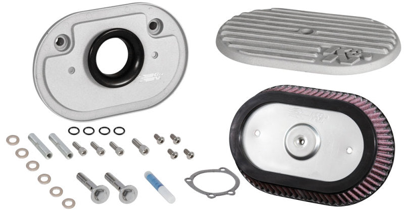 K&N Engineering K&N Street Metal Intake System Side Draft Dyna/Softail Silver Intake System-Harley-Davidson