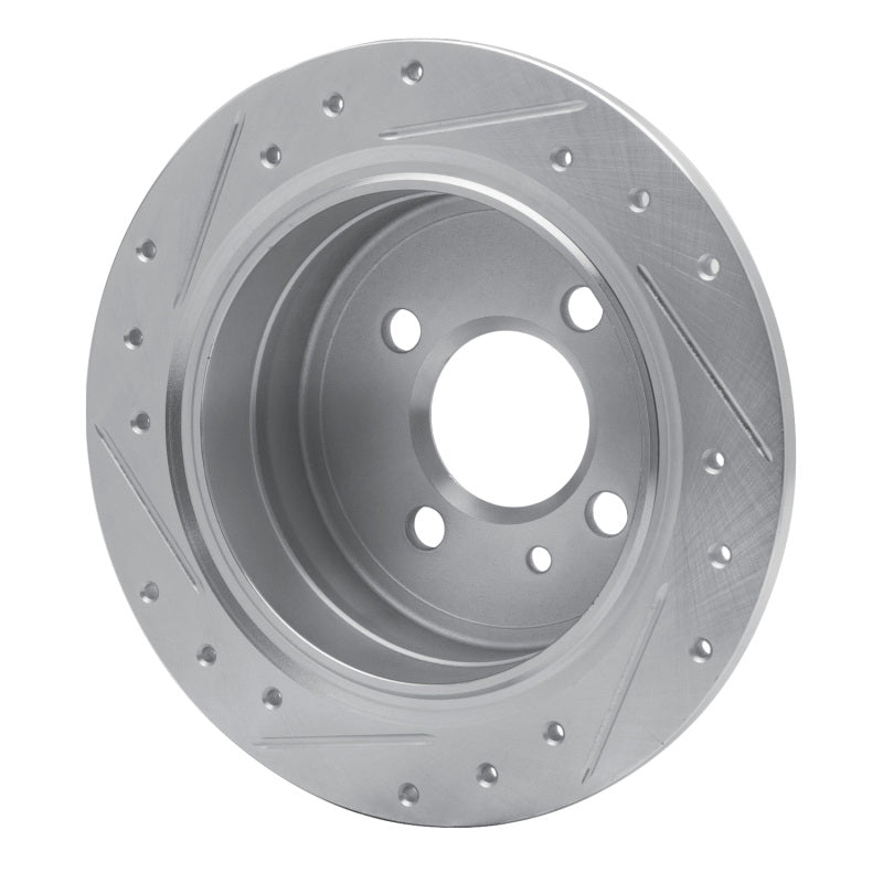 R1 Concepts R1 88-90 BMW 325IX Rear Right Drilled & Slotted Silver Brake Rotor