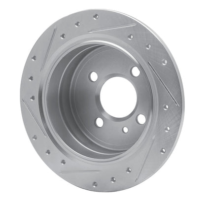 R1 Concepts R1 88-90 BMW 325IX Rear Right Drilled & Slotted Silver Brake Rotor