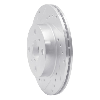 R1 Concepts R1 85-88 Chevrolet Nova Front Left Drilled & Slotted Silver Brake Rotor