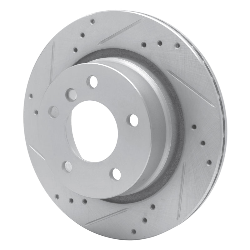 R1 Concepts R1 2003-2008 BMW Z4 Rear Left Drilled & Slotted Silver Brake Rotor