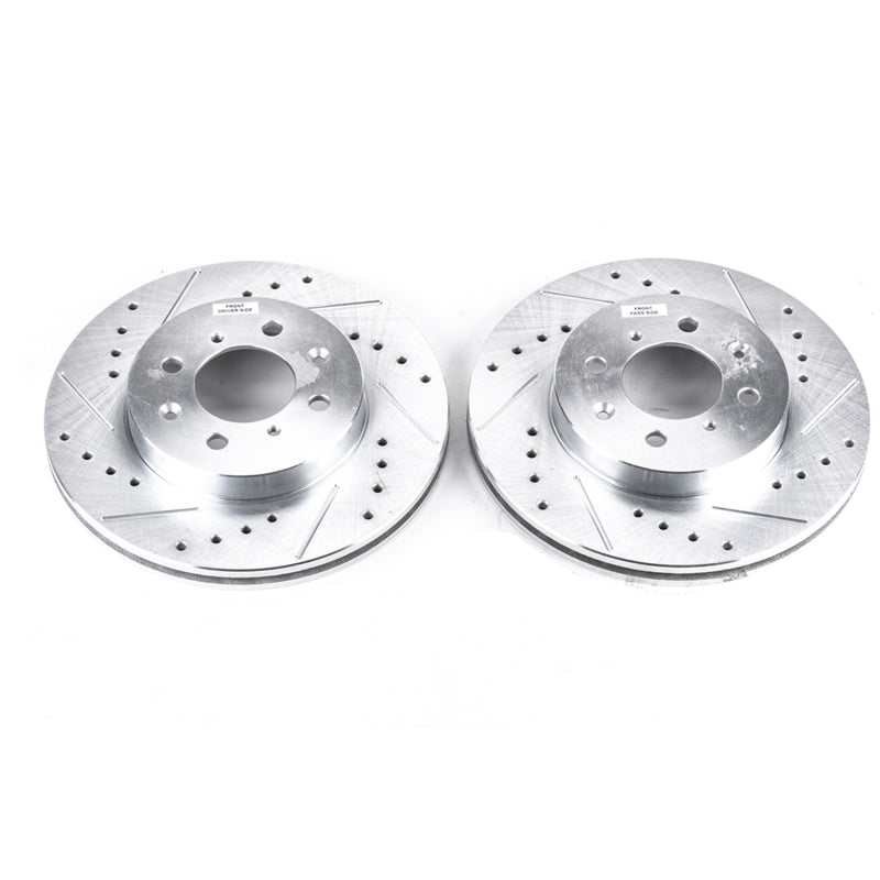 PowerStop Power Stop 97-05 Acura EL Front Evolution Drilled & Slotted Rotors - Pair