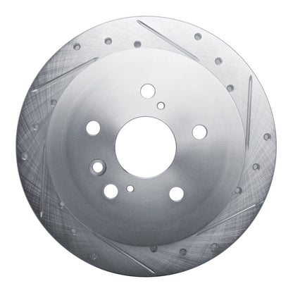 R1 Concepts R1 09-15 Toyota Venza Rear Right Drilled & Slotted Silver Brake Rotor