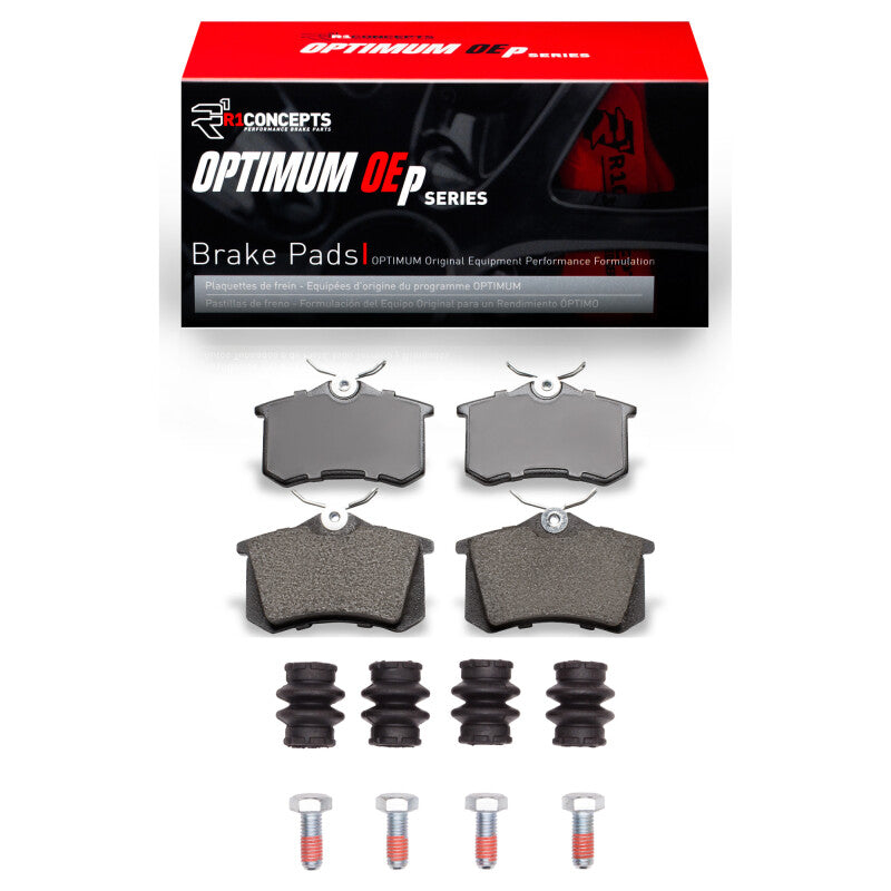 R1 Concepts R1 97-08 Audi A4 (Mexico) Rear Optimum OE Pads & Hardware Kit