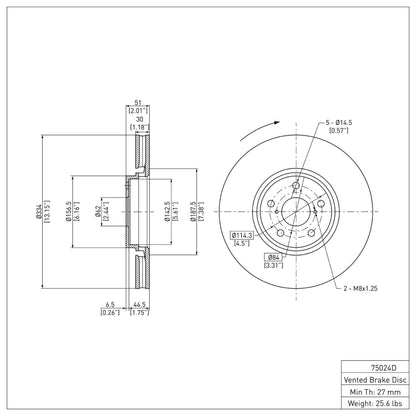 DFC 07-11 Lexus GS350 Right Front GeoSPEC Coated Rotor