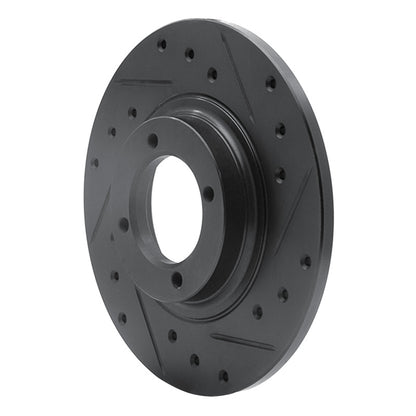 R1 Concepts R1 81-84 Toyota STARLET Front Right Drilled & Slotted Black Brake Rotor