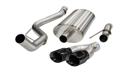 CORSA Performance Corsa 2011-2014 Ford F-150 Raptor 6.2L V8 Black Sport Cat-Back Exhaust