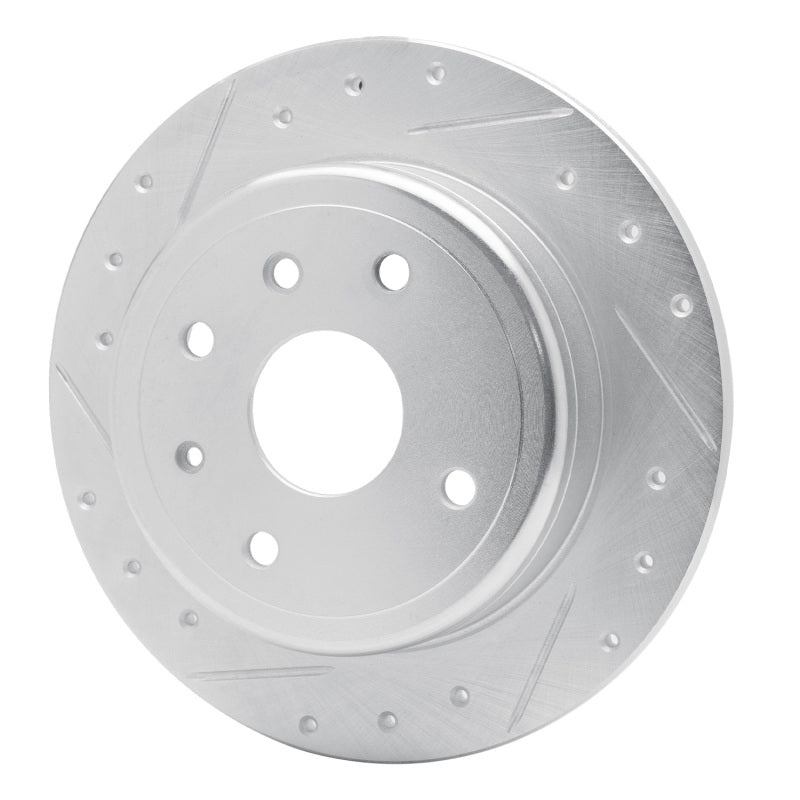 R1 Concepts R1 04-10 Chevrolet Epica (USA/Canada) Rear Left Drilled & Slotted Silver Brake Rotor