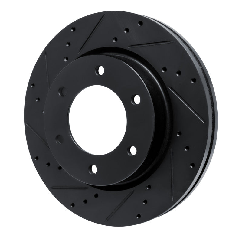 R1 Concepts R1 19-25 Ford BRONCO Front Left Drilled & Slotted Black Brake Rotor