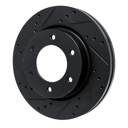 R1 Concepts R1 19-25 Ford BRONCO Front Left Drilled & Slotted Black Brake Rotor