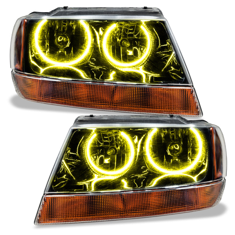 ORACLE Lighting Oracle 99-04 Jeep Grand Cherokee SMD HL - Black - ColorSHIFT w/ Simple Controller